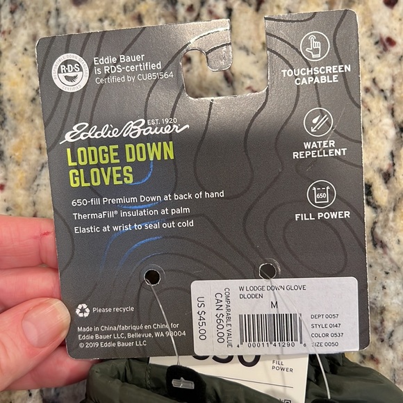 Eddie Bauer Lodge Down Gloves - Picture 3 of 5